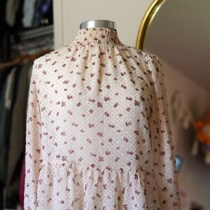 Miss Selfridge Tulle Sheer Long Sleeve Blouse/Top